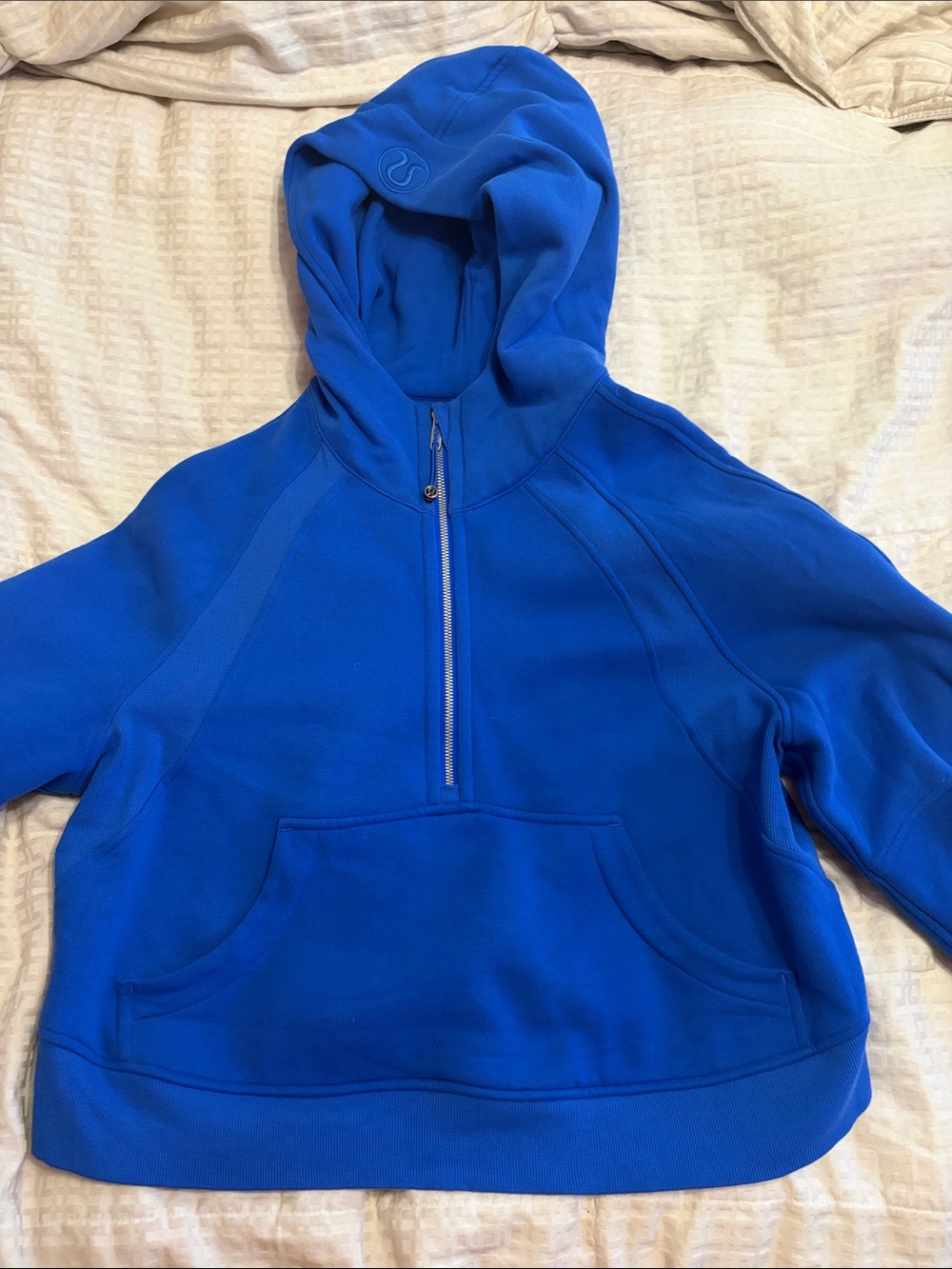 lululemon athletica Royal Blue Half-Zip Hooded Sweater